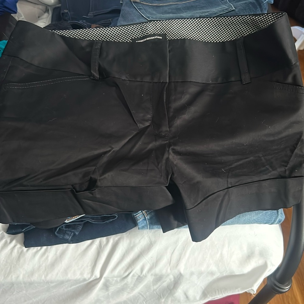 Express design studio shorts, black size 12